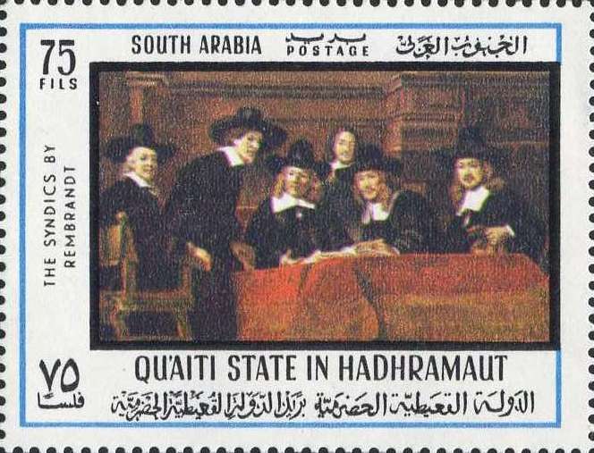 BOOK STAMPS QU'AITI STATE IN HADHRAMAUT